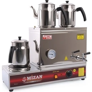 MC207 Çift Demlikli Elektrikli Çay Kazanı 30 Lt + 2 Adet Demlik