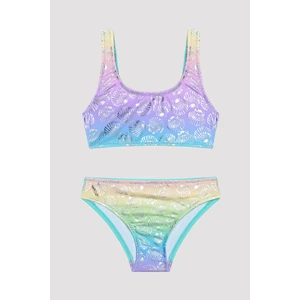 Kız Çocuk Silver Çok Renkli Halter Bikini Takımı