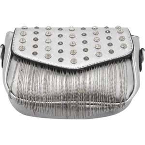 Kadın Çanta Küçük Omuz Çanta Akşam Debriyaj Perçinler Çanta Messenger Crossbody Çanta Kadın Çanta Gümüş (Yurt Dışından)
