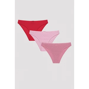 Heart Çok Renkli 3lü Slip Külot