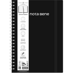 Victoria's Journals Nota Bene Spiralli Premium Sert Kapak Defter 21 x 29 7 cm Çizgili