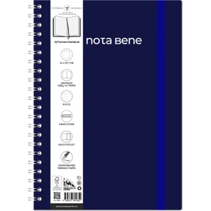 Victoria's Journals Nota Bene Spiralli Premium Sert Kapak Defter 21 x 29 7 cm Çizgili