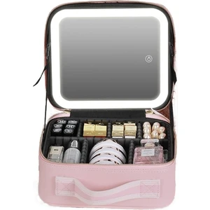 Büyük Kapasiteli Aynalı Kozmetik Çantası (Yurt Dışından)