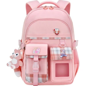 Ruichihu Schoolbag Ilkokul Kız 1-3-6-9 Sınıf Okul Çantası Çocuk Sırt Çantası Yükü Azaltmak ve Omurgayı Korumak Için (Yurt Dışından)