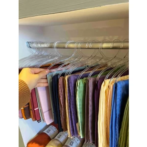 Şal Askısı Geniş 50LI Paket Kristal