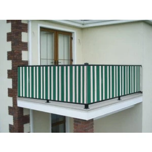 Ceylan Home Balkon Demiri Perdesi Kuş Gözü Yeşil Çizgili Ölçü Seçenekli