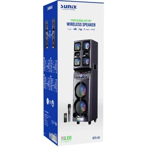Mikrofonlu Kumandalı 96 cm Profesyonel Bataryalı Bluetooth Hoparlör Bts-82