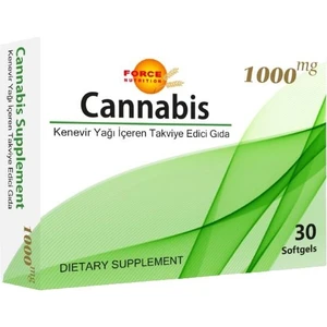 Force Nutrition Cannabis 1000 mg 30 Softgel Kenevir Tohumu Yağı
