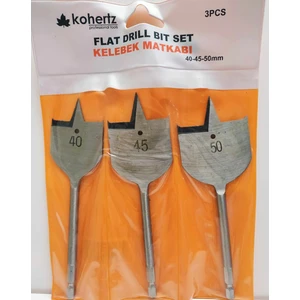 40-45-50MM 3'lü Yaprak(Kelebek) Matkap Seti