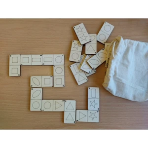 Sekil ve Sayılar Ahşap Domino 21 Parça