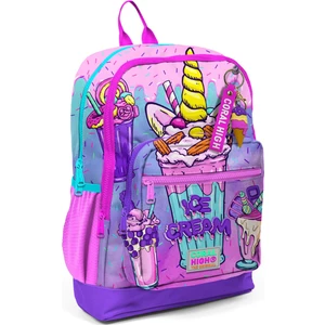 Coral High Kids Pembe Mor Milkshake Dondurma Desenli Okul Sırt Çantası 23749