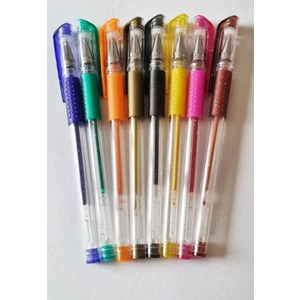 8'li Simli Jel Tükenmez Kalem