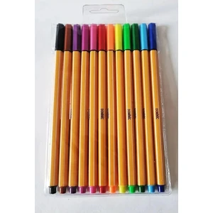 12'li Fineliner Keçe Uçlu Kalem Pvc Çantalı