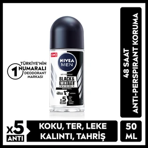 NIVEA Men Erkek Roll-on Deodorant Black&White Invisible Original 50ml