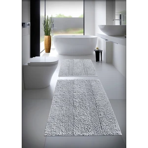 Cotton Crafty Pamuk Tafting Banyo Paspası, Banyo Halısı Makarna 2 Li Set 60X100 - 60X50