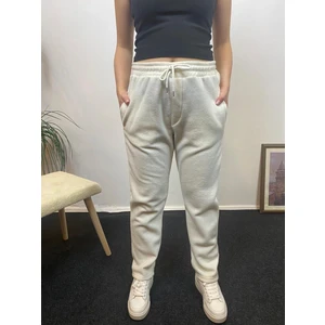 Kadın Rahat Kalıp Beli Lastikli Cepli Polar Eşofman Altı SPR24EAK71