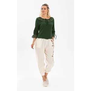 Zehra Şile Bezi Bluz Yeşil Ysl