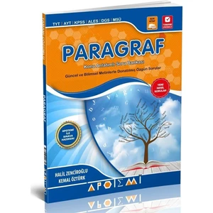 Apotemi Yayınları Paragraf Soru Bankası Üniversite Hazırlık İçin 100 Sayfa Türkçe