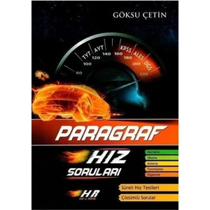 Hız ve Renk Yayınları TYT AYT KPSS Paragraf Hız Soruları