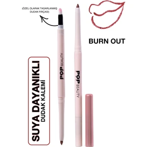 Pop Beauty Dudak Kalemi, Suya Dayanıklı, Asansörlü, Waterproof Lıplıner- Burn Out