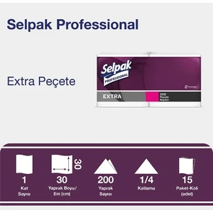 Professional Extra Peçete 30X30 cm 200'LÜ