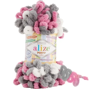 Puffy Color 100GR Ebruli Kadife El Örgü Ipi Ipliği Yünü