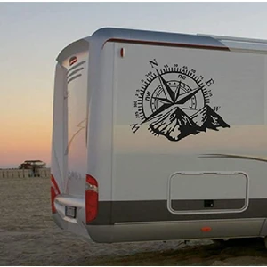 Camp Sticker Doğa- Dağ-Çam-Kamp-Doğal-Karavan- Piknik-Araç Oto Araba Sticker