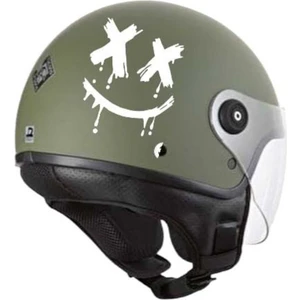 Motosiklet Gülen Yüz Kask Sticker Motor Yamaha Ybr