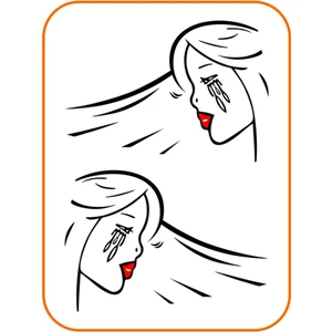 Ağlayan Kadın Ticari Araçlar Sağ-Sol 2 Adet Takım Oto Sticker 40X28 cm Büyük Boy Siyah