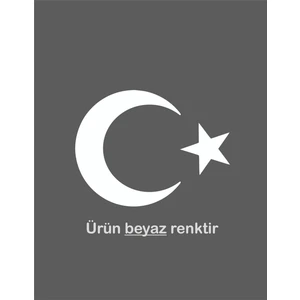 Eyba Sticker Türk Bayrağı Sticker Ay Yıldız Beyaz Renk Araba Oto Sticker 30 cm x 22 cm