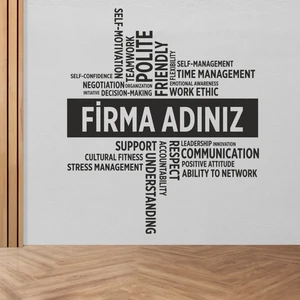 Firmalara Özel Ofis Duvar Stickerı, Duvar Dekorasyon Yazıları, Ofis Dekorasyon, Duvar Sticker
