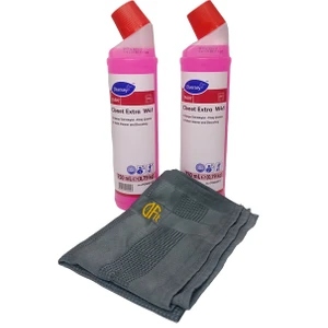 Clonet W41 Extra 2 Adet ve D-Fit Sihirli Banyo Bezi 1 Adet 40*60 cm Gri