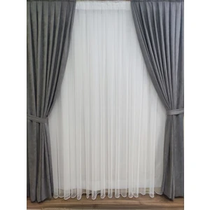 Tül Perde Fon Perde Güneşlik Takım Perde, 1-3 Sık Pile Tül Güneşlik Fon Hepsi Bir Arada Takım