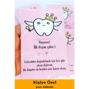 Emtory Home 20 Adet Pembe Kartlı Diş Buğdayı Inci Küpe