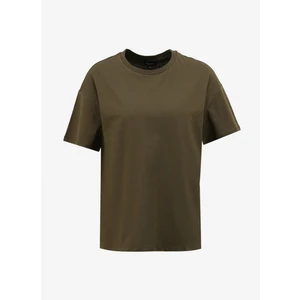 Bisiklet Yaka Baskılı Haki Kadın T-Shirt F4SL-TST0361