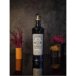 750 ml Siyah Renkli Italyan Cam Yağdanlık Vintage Yağlık