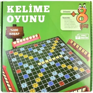 Nostaljik Lezzetler Ahşap Kelime Türetme Oyunu Büyük Boy ( 32,5X32,5 cm )