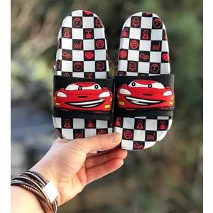 Mychild Şimşek Mcqueen Figürlü Çocuk Terliği, Kaydırmaz Taban Çocuk Terliği, Bahçe Deniz Havuz Terliği