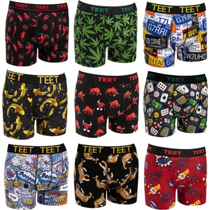 Erkek Boxer Pamuklu Desenli 9'lu Set