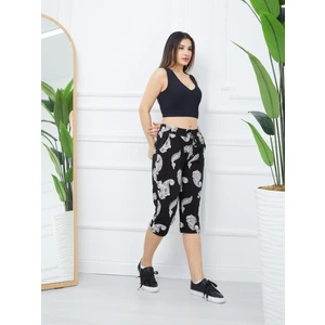 Banada Moda Kadın Etnik Desenli Penye Kapri