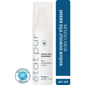 Etat Pur Rich Moisturizing Cream Yoğun Dokulu Yüz Nemlendirici Bakım Kremi 40 ml Kuru Ciltler için