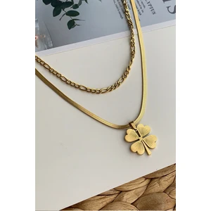 Stainless Steel Yonca Çelik Kolye