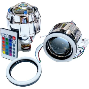 2.5 Inç Düz Bi-Xenon Mercek + Yuvarlak Angel Rgb