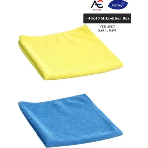 Solare Microjet Mikrofiber Temizlik Bezi Sarı 40X40CM 1 Mavi, 1 Sarı