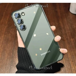 M.tk moveteck Samsung Galaxy S24 Kılıf Tam Kamera Korumalı Metalik Parlak Renkli Kenar Yumuşak Silikon Kapak