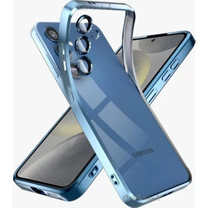 M.tk moveteck Samsung Galaxy S24 Kılıf Tam Kamera Korumalı Metalik Parlak Renkli Kenar Yumuşak Silikon Kapak