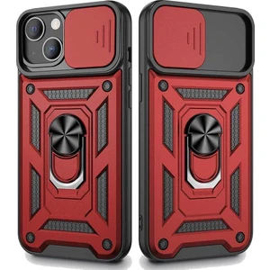 Smart Tech Apple iPhone 13 Uyumlu Kızaklı Kamera Korumalı Tank Kılıf