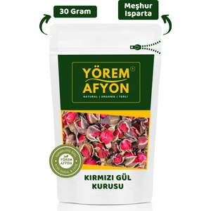 Yörem Afyon Meşhur Isparta Kırmızı Tomurcuk Kokulu Gül Kurusu | 30GR.
