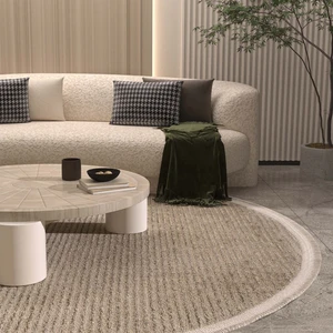Cool Halı Vetrina 3602 Vizon Yumuşak Halı Kilim Salon Mutfak Koridor Kesme Yolluk Yuvarlak Makine Halısı