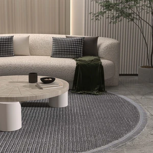Cool Halı Vetrina 3604 Antrasit Yumuşak Halı Kilim Salon Mutfak Koridor Kesme Yolluk Yuvarlak Makine Halısı
